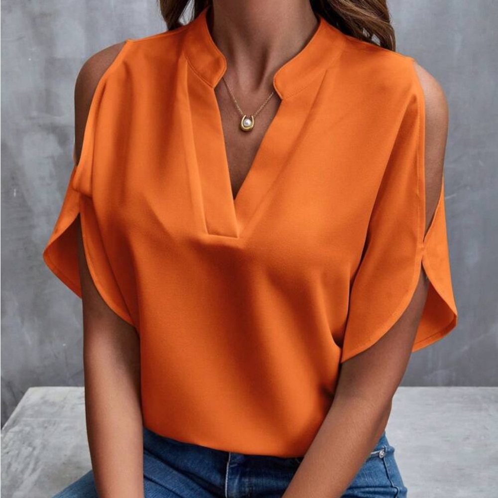 🧡Women's Casual Vacation Shirt, Summer, V-Neck